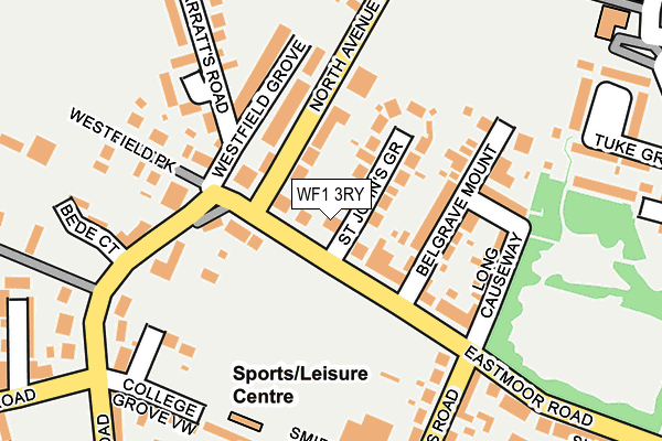 WF1 3RY map - OS OpenMap – Local (Ordnance Survey)