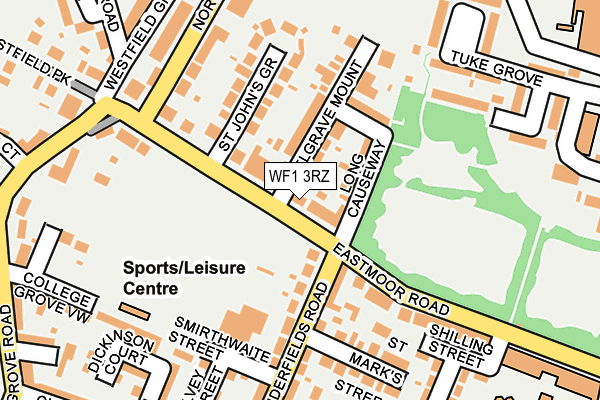 WF1 3RZ map - OS OpenMap – Local (Ordnance Survey)