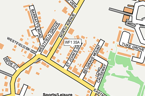 WF1 3SA map - OS OpenMap – Local (Ordnance Survey)