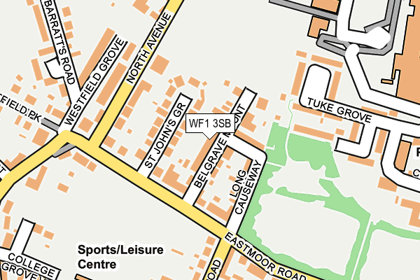 WF1 3SB map - OS OpenMap – Local (Ordnance Survey)