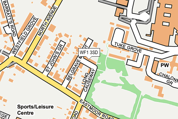 WF1 3SD map - OS OpenMap – Local (Ordnance Survey)