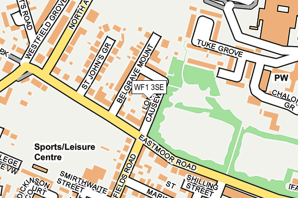 WF1 3SE map - OS OpenMap – Local (Ordnance Survey)