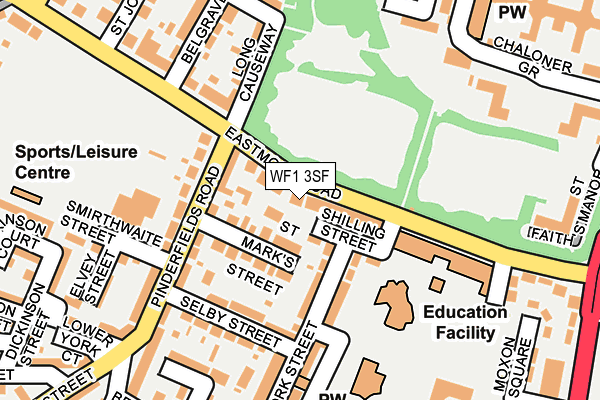 WF1 3SF map - OS OpenMap – Local (Ordnance Survey)