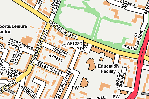 WF1 3SG map - OS OpenMap – Local (Ordnance Survey)