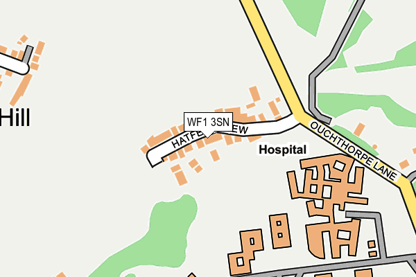 WF1 3SN map - OS OpenMap – Local (Ordnance Survey)
