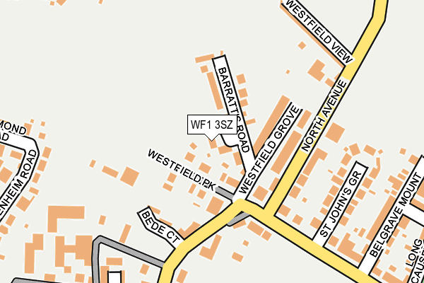WF1 3SZ map - OS OpenMap – Local (Ordnance Survey)