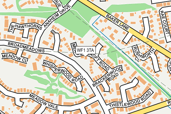 WF1 3TA map - OS OpenMap – Local (Ordnance Survey)