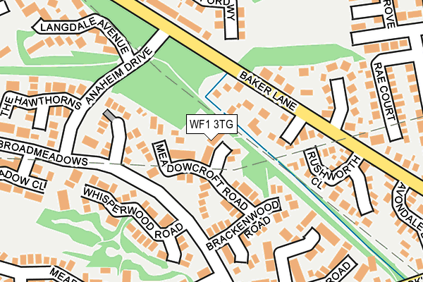 WF1 3TG map - OS OpenMap – Local (Ordnance Survey)
