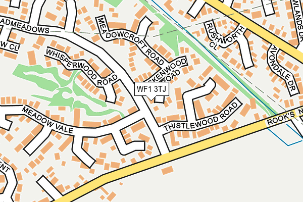 WF1 3TJ map - OS OpenMap – Local (Ordnance Survey)