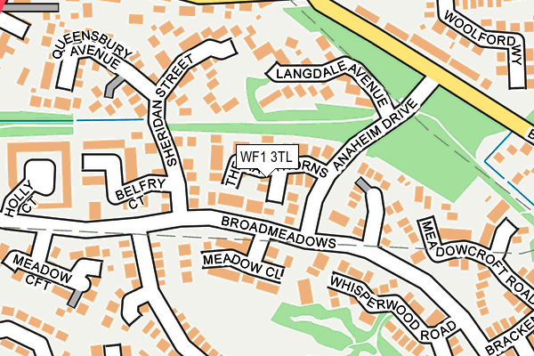WF1 3TL map - OS OpenMap – Local (Ordnance Survey)