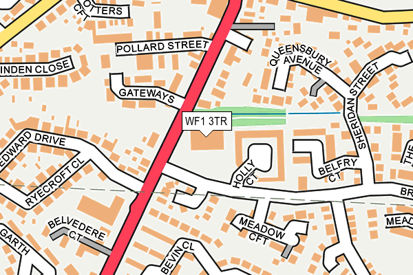 WF1 3TR map - OS OpenMap – Local (Ordnance Survey)