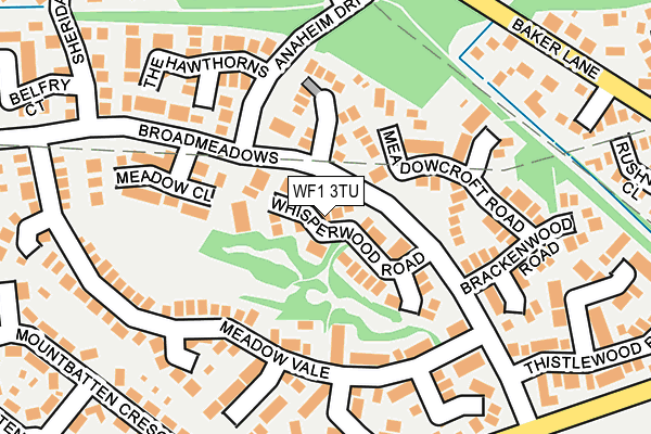 WF1 3TU map - OS OpenMap – Local (Ordnance Survey)