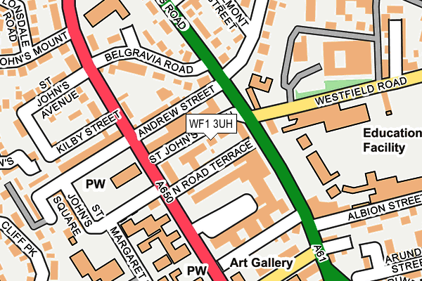 WF1 3UH map - OS OpenMap – Local (Ordnance Survey)