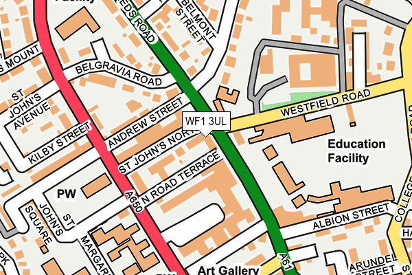 WF1 3UL map - OS OpenMap – Local (Ordnance Survey)