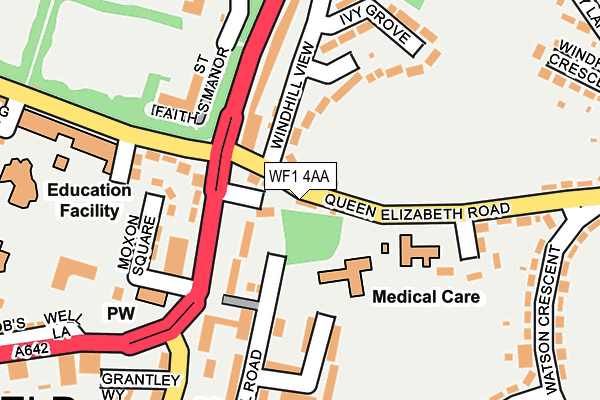 WF1 4AA map - OS OpenMap – Local (Ordnance Survey)