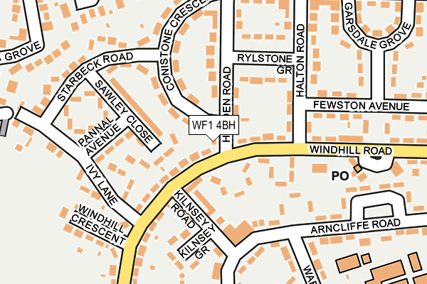WF1 4BH map - OS OpenMap – Local (Ordnance Survey)