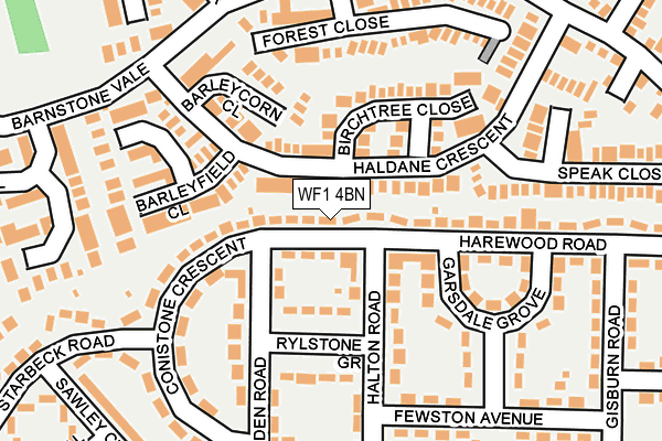 WF1 4BN map - OS OpenMap – Local (Ordnance Survey)