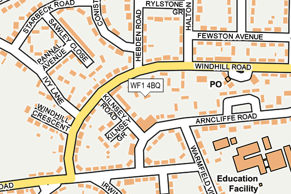 WF1 4BQ map - OS OpenMap – Local (Ordnance Survey)