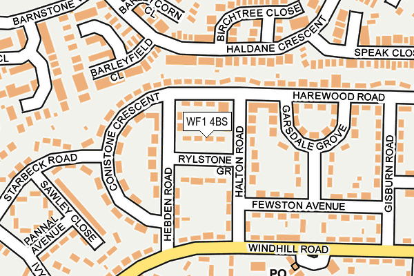 WF1 4BS map - OS OpenMap – Local (Ordnance Survey)