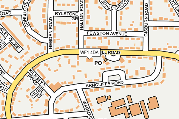 WF1 4DA map - OS OpenMap – Local (Ordnance Survey)