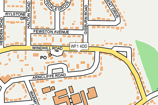 WF1 4DD map - OS OpenMap – Local (Ordnance Survey)