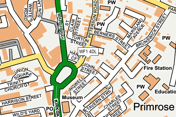 WF1 4DL map - OS OpenMap – Local (Ordnance Survey)