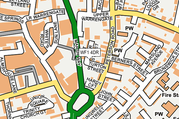 WF1 4DR map - OS OpenMap – Local (Ordnance Survey)