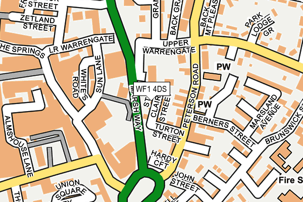 WF1 4DS map - OS OpenMap – Local (Ordnance Survey)