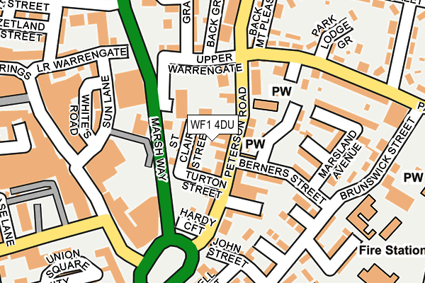 WF1 4DU map - OS OpenMap – Local (Ordnance Survey)