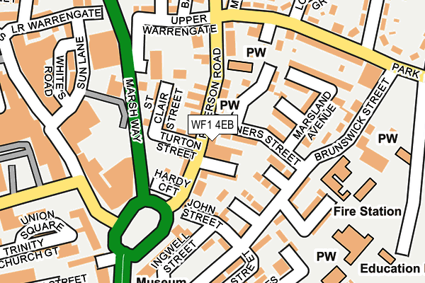 WF1 4EB map - OS OpenMap – Local (Ordnance Survey)