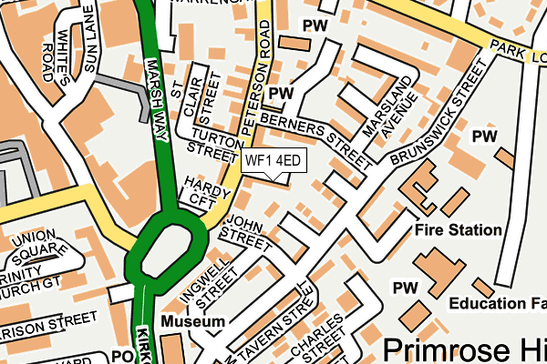 WF1 4ED map - OS OpenMap – Local (Ordnance Survey)