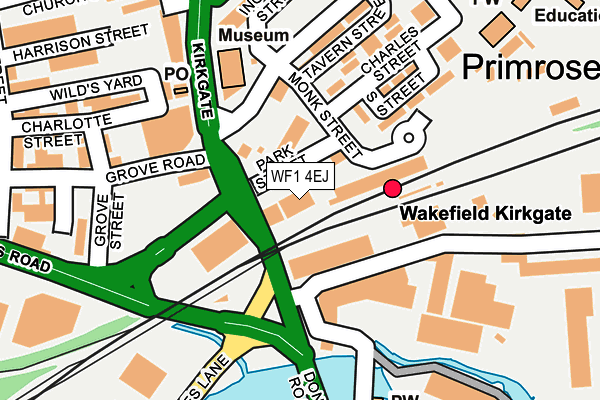 WF1 4EJ map - OS OpenMap – Local (Ordnance Survey)