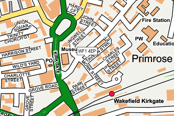 WF1 4EP map - OS OpenMap – Local (Ordnance Survey)