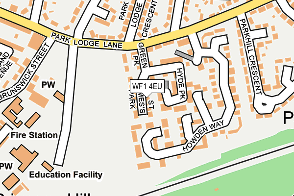 WF1 4EU map - OS OpenMap – Local (Ordnance Survey)