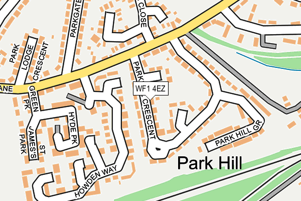 WF1 4EZ map - OS OpenMap – Local (Ordnance Survey)