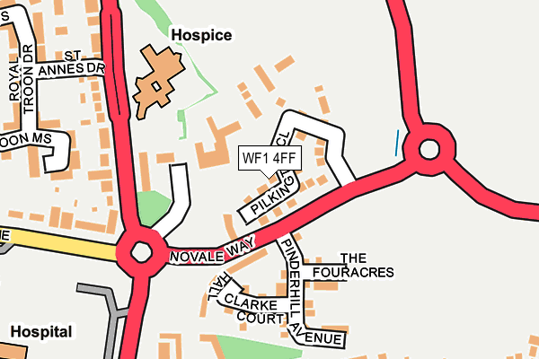 WF1 4FF map - OS OpenMap – Local (Ordnance Survey)