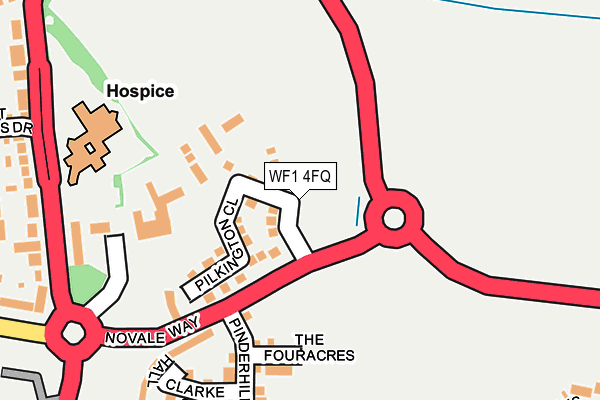 WF1 4FQ map - OS OpenMap – Local (Ordnance Survey)