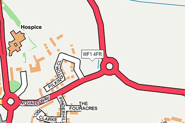 WF1 4FR map - OS OpenMap – Local (Ordnance Survey)