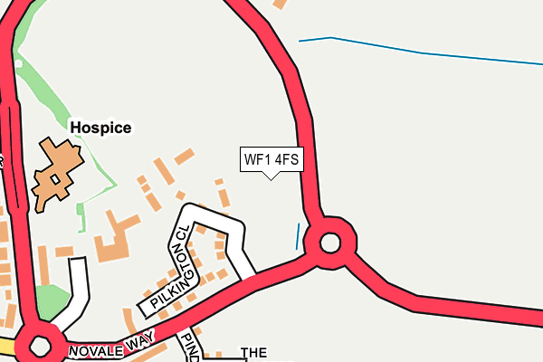 WF1 4FS map - OS OpenMap – Local (Ordnance Survey)