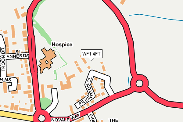 WF1 4FT map - OS OpenMap – Local (Ordnance Survey)