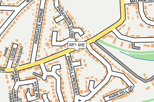 WF1 4HE map - OS OpenMap – Local (Ordnance Survey)