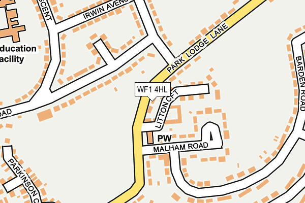 WF1 4HL map - OS OpenMap – Local (Ordnance Survey)