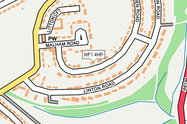 WF1 4HP map - OS OpenMap – Local (Ordnance Survey)