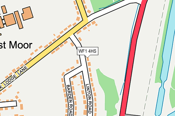 WF1 4HS map - OS OpenMap – Local (Ordnance Survey)