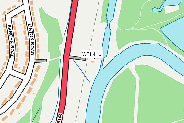 WF1 4HU map - OS OpenMap – Local (Ordnance Survey)