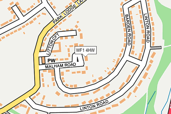 WF1 4HW map - OS OpenMap – Local (Ordnance Survey)