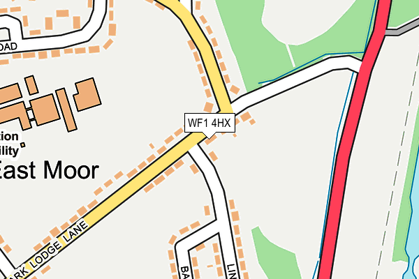 WF1 4HX map - OS OpenMap – Local (Ordnance Survey)