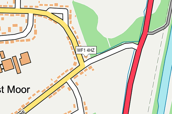 WF1 4HZ map - OS OpenMap – Local (Ordnance Survey)