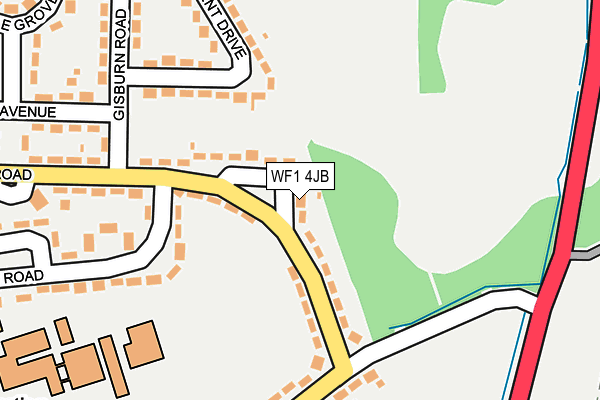WF1 4JB map - OS OpenMap – Local (Ordnance Survey)