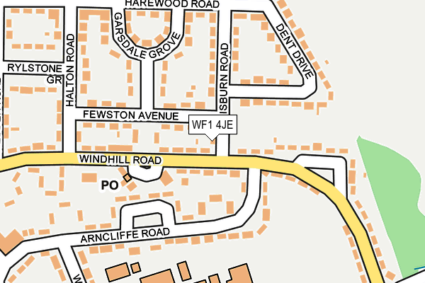 WF1 4JE map - OS OpenMap – Local (Ordnance Survey)